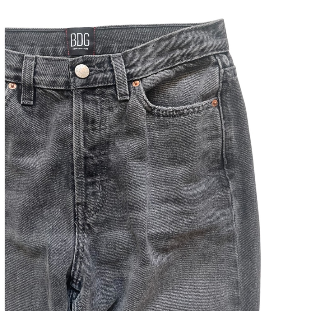 Bdg Slim Straight Distressed Patchwork Charcoal B… - image 6